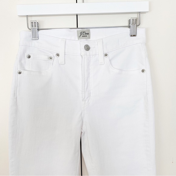 J. Crew Petite 9" High Waisted Mid-Rise Toothpick Skinny Jean in White Size 27 P - Picture 4 of 16
